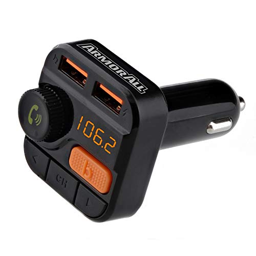 Digital Lifestyle Accessories Armor All Wireless Bluetooth FM Transmitter with Dual Port USB Charging