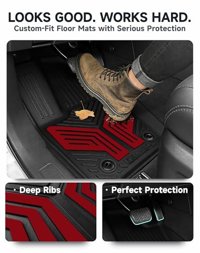 Premium Color TPE Floor Mats for Toyota Tacoma 2024 2025 2026 Double Cab Auto Tran