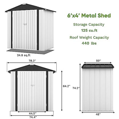 6x4 FT Outdoor Storage Shed
