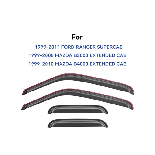 in Channel Window Visors Rain Guards for 1999
