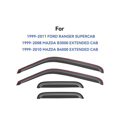 in Channel Window Visors Rain Guards for 1999