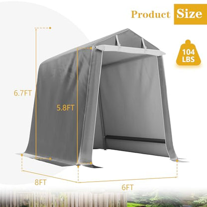 JY QAQA 6x6 FT Portable Motorcycle Carport