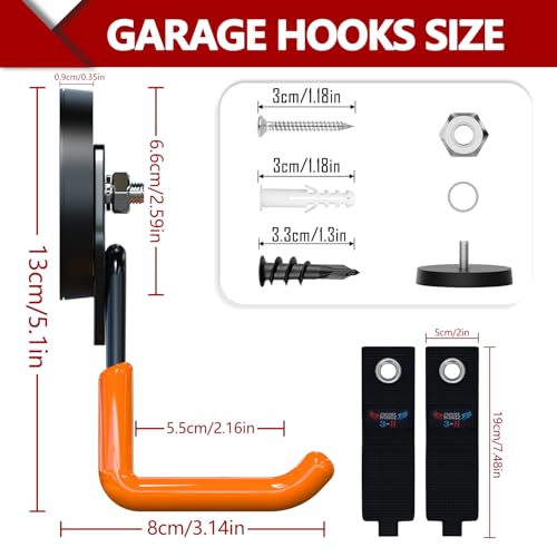 Heavy Duty Magnetic Hooks (4 Count)