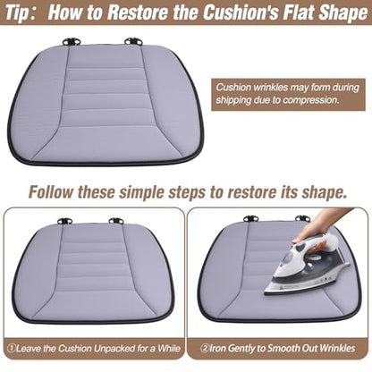 2PCS Car Seat Cushion Pad 1.2" Thick Comfort Seat Protector for Car Driver Seat Office Chair Home Use Memory Foam Seat Cushion with Non Slip Bottom