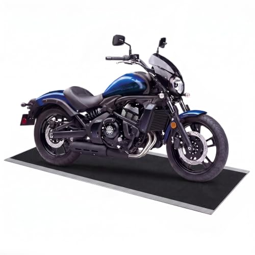 Motorcycle Mat Garage Floor Rug Washable Parking Mats for Garage Floors Non Slip Oil Absorbent Pad Rubber Backing Layer Protects Floor