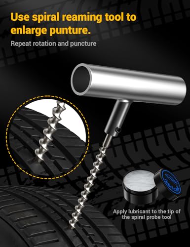 Flat Tire Repair Kit with Air Compressor