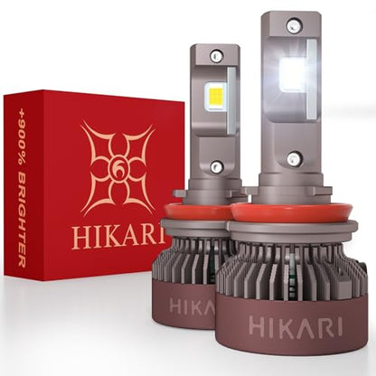 H11 Foglight 60000LM Pure White 6000K LED Bulbs