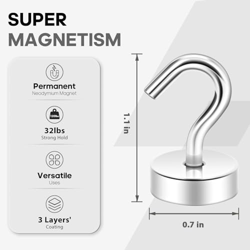 Magnetic Hooks Steel Tube Design for Cruise (10 Count)