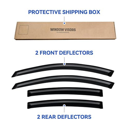 Window Visors Rain Guards for 2010 2011 2012 2013 Mazda 3 Sedan