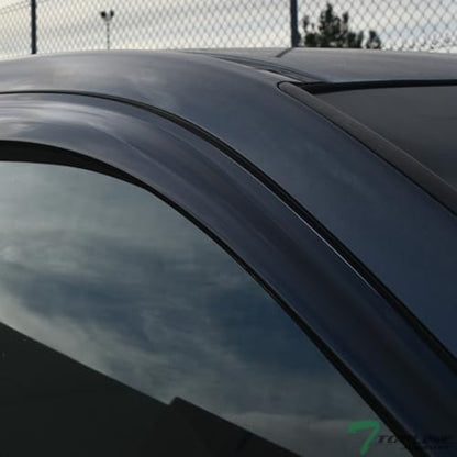 Sun Rain Guard Vent Shade Window Visors 2PC Dark Smoke Tape