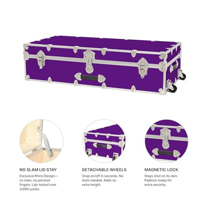 Rhino Trundle Storage Trunk with Wheels