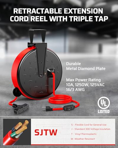 Retractable Extension Cord Reel