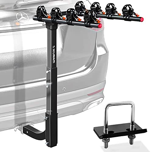4 Bike Rack Bicycle Carrier Racks Hitch Mount Double Foldable Rack for Cars