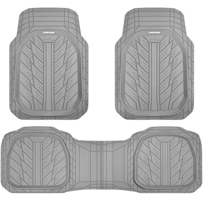 Deep Dish Rubber Floor Mats for Cars Full Set (3 Count)