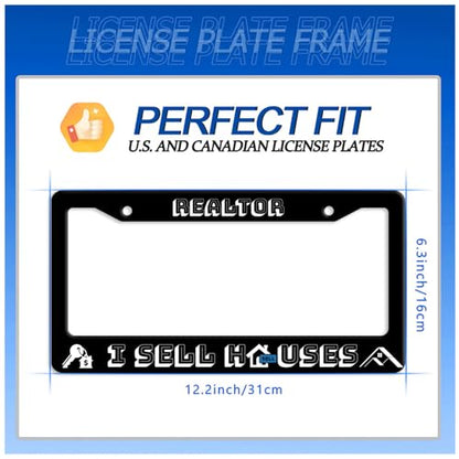Realtor I Sell Houses License Plate Frame Stainless Steel Car Accessory