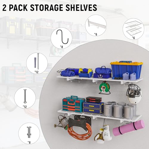 2 Pack Garage Wall Shelving (2 Count)