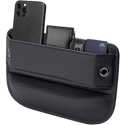 Premium Leather Car Seat Gap Filler Organizer