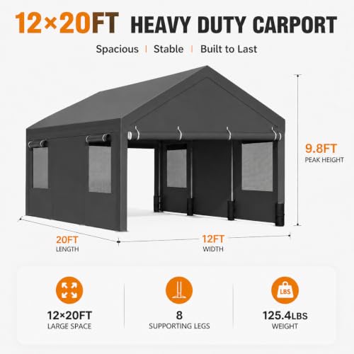 12x20 Heavy Duty Carport