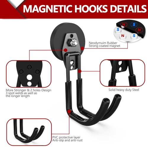 Heavy Duty Magnetic Hooks (2 Count)