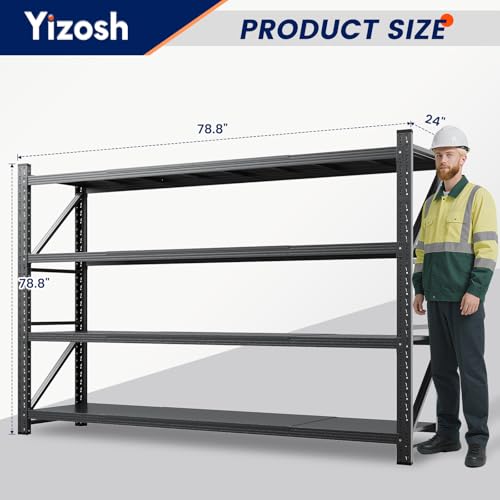 79" W Metal Garage Storage Shelves (4 Count)