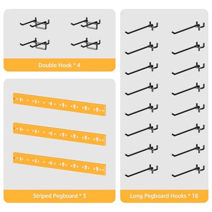 3 Modular Pegboard Strip Storage (2.42 Count)
