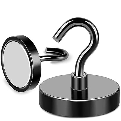 Magnetic Hooks Heavy Duty 170LB+ Strong Black Magnets Hook