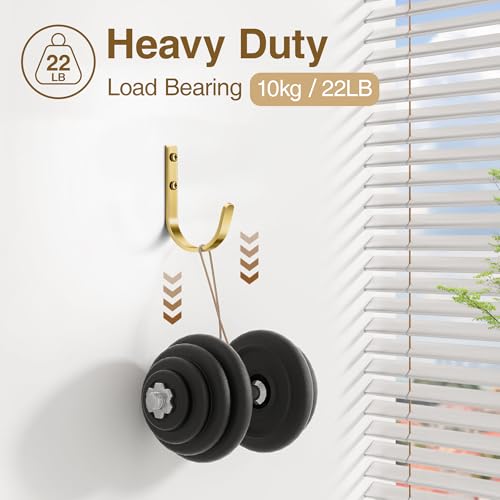 10 Pack 22LB Wall Hooks for Hanging Towel (10 Count)