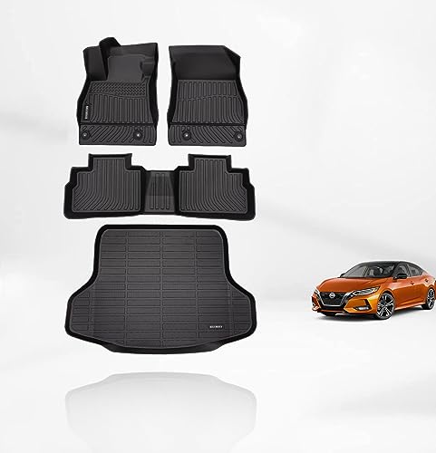 Floor Mats & Cargo Liner Custom for 2026 2025 2024 2023 2022 2021 2020 Nissan Sentra All Weather Floor Liners Car Mats Nissan Sentra Floor Mats Trunk Mat Accessories