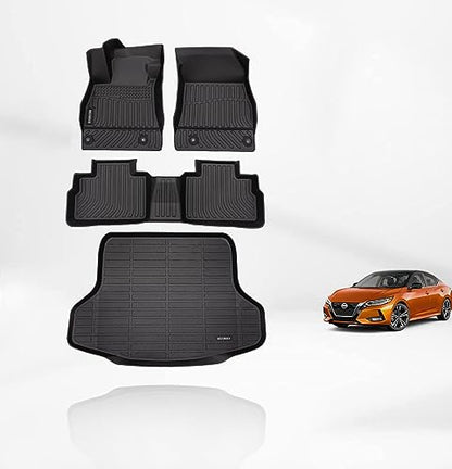 Floor Mats & Cargo Liner Custom for 2026 2025 2024 2023 2022 2021 2020 Nissan Sentra All Weather Floor Liners Car Mats Nissan Sentra Floor Mats Trunk Mat Accessories