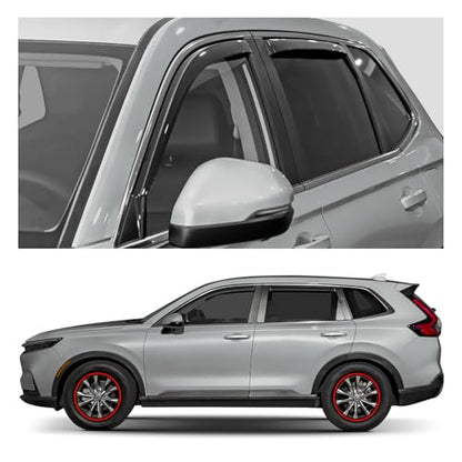Window Deflectors Smoke Tinted in (4 Count)