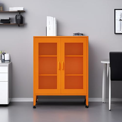 Metal Storage Cabinet with Mesh Doors
