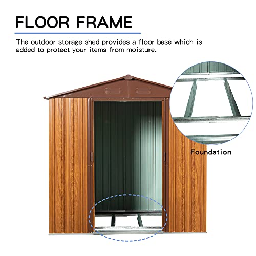 6x6 FT Outdoor Storage Shed