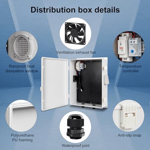 Outdoor Electrical Box with Thermostat and Fan