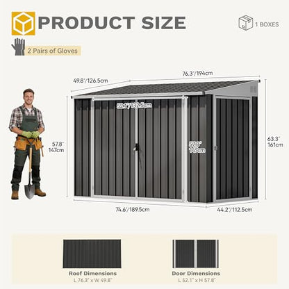 7' x 4' Outdoor Storage Shed