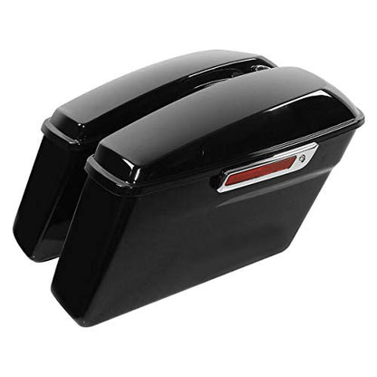 Motorcycle Saddlebags with Chrome Conversion Brackets Fit For Harley Softail Deluxe Heritage Softail 1984 (2 Count)