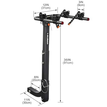 2 Bike Hitch Mount Foldable Bicycle Carrier (2 Count)