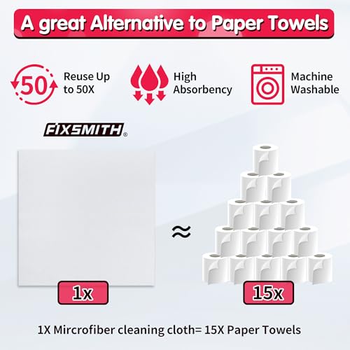 White Microfiber Cleaning Cloth (100 Count)