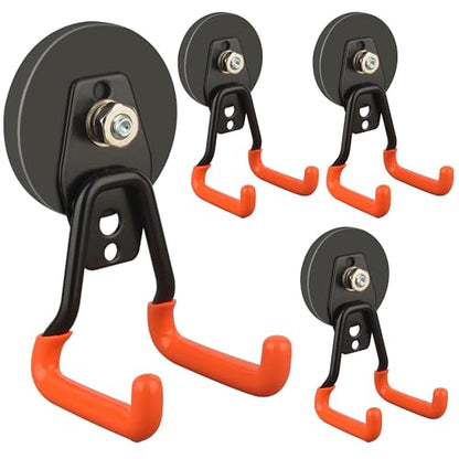 New Upgraded Heavy Duty Magnetic Garage Hooks (4 Count)