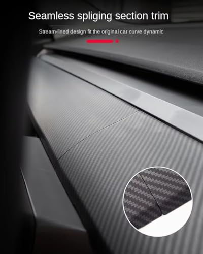 Matte White Dashboard Cover Compatible with Tesla Model 3（2021