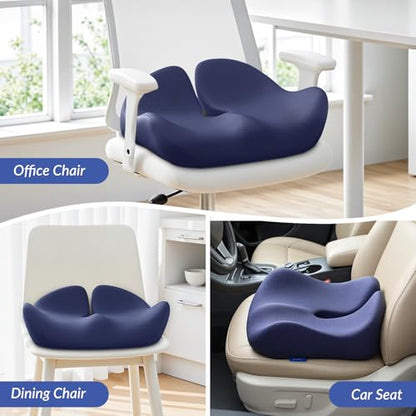 Contoured Ergonomic Seat Cushion for Effective Pain Relief