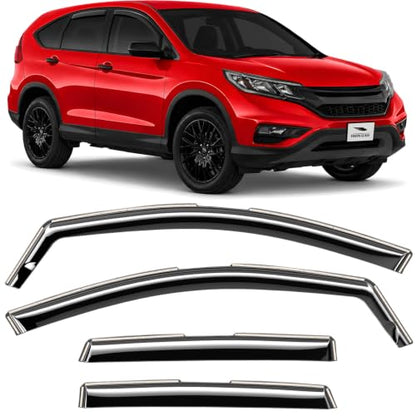 in Channel Extra Durable Rain Guards for Honda CR (4 Count)