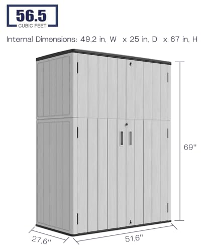 Outdoor Vertical Storage Shed
