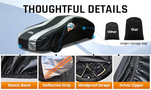 Full Exterior Covers with Silver Stripe Design