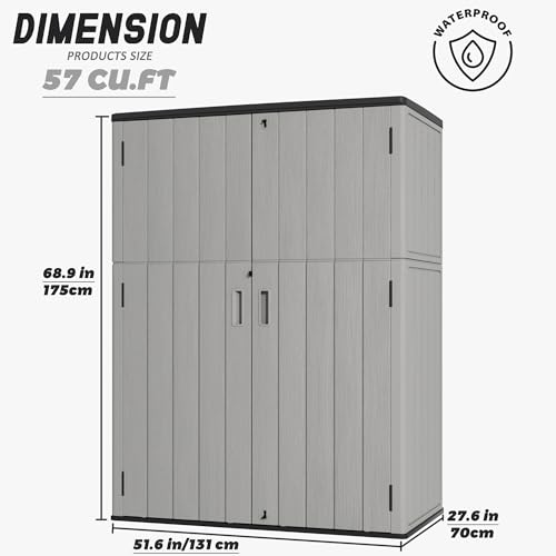 Vertical Storage Sheds with Floor