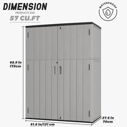 Vertical Storage Sheds with Floor