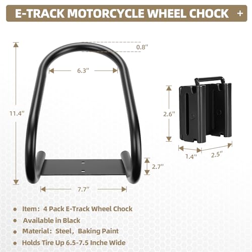 4 Pack E Track Wheel Chock