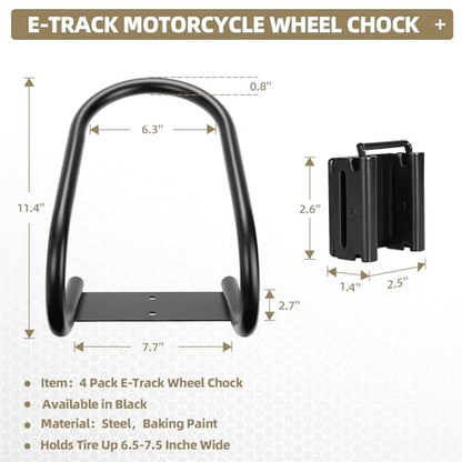 4 Pack E Track Wheel Chock
