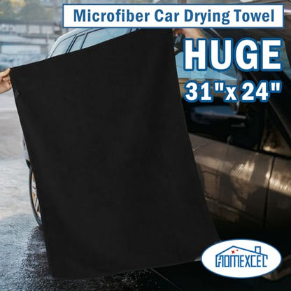 Professional Large Microfiber Car Drying Towels 2 Pack (2 Count)