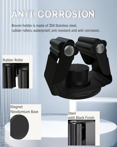 Magnetic Broom Holder Heavy Duty (8 Count)