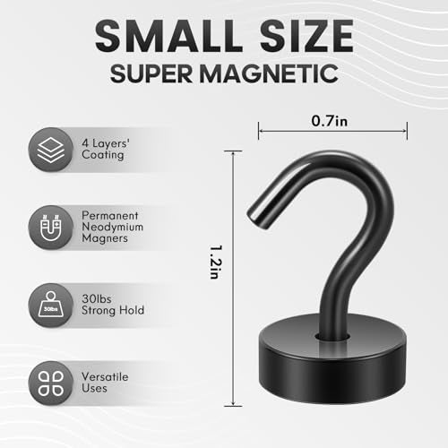 Magnetic Hooks Steel Tube Design for Cruise (10 Count)